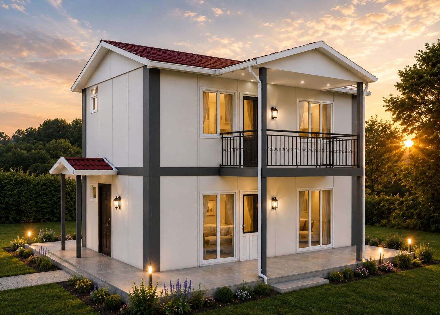 116m² İki Katlı Prefabrik Ev